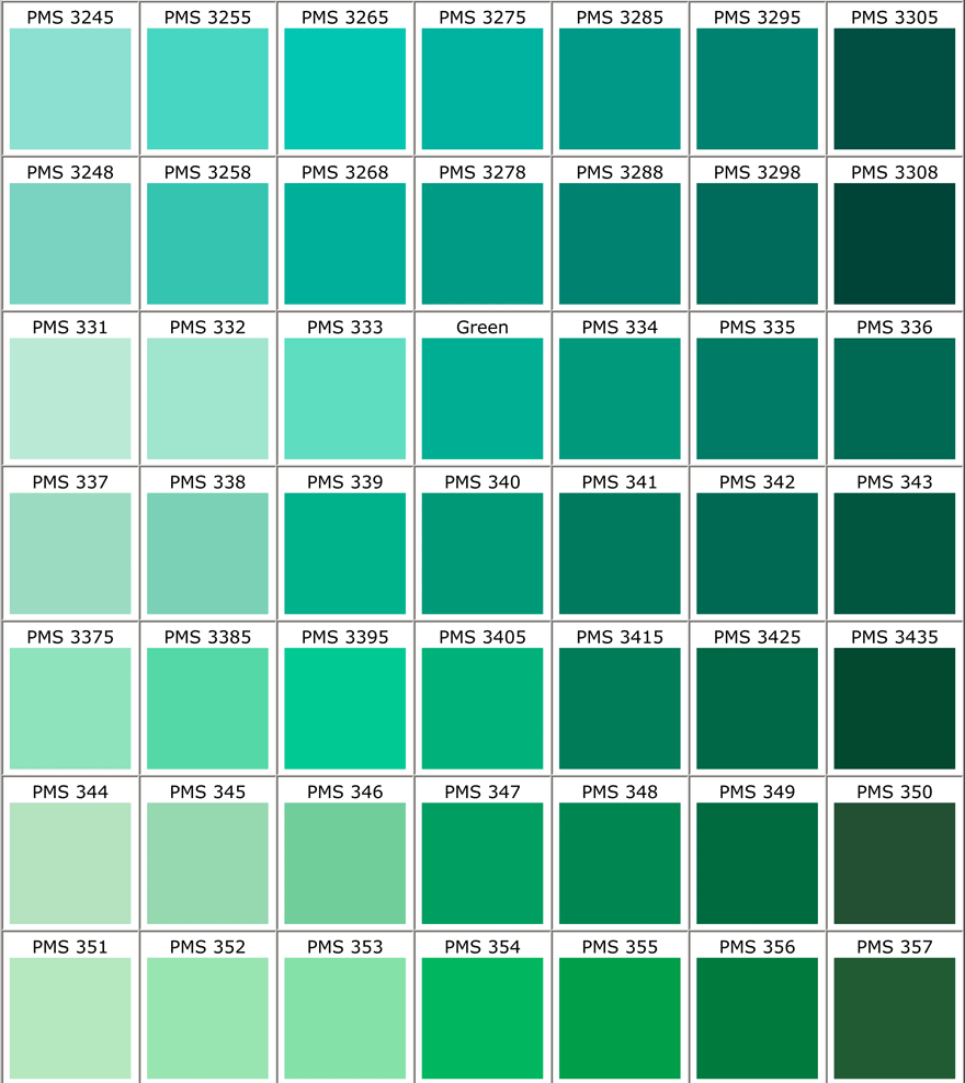 Pantone Color Chart Pms Color Chart Pantone Green | Sexiz Pix