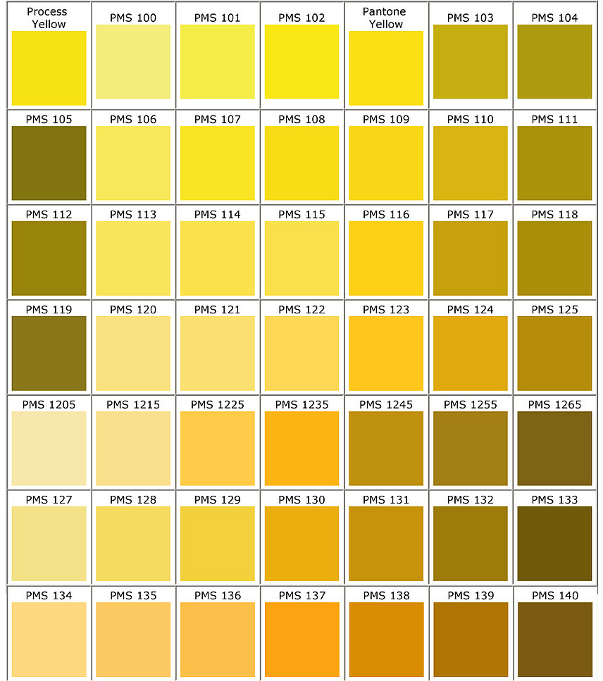 Pantone-Colors-Yellow-Xl - Racer Ink